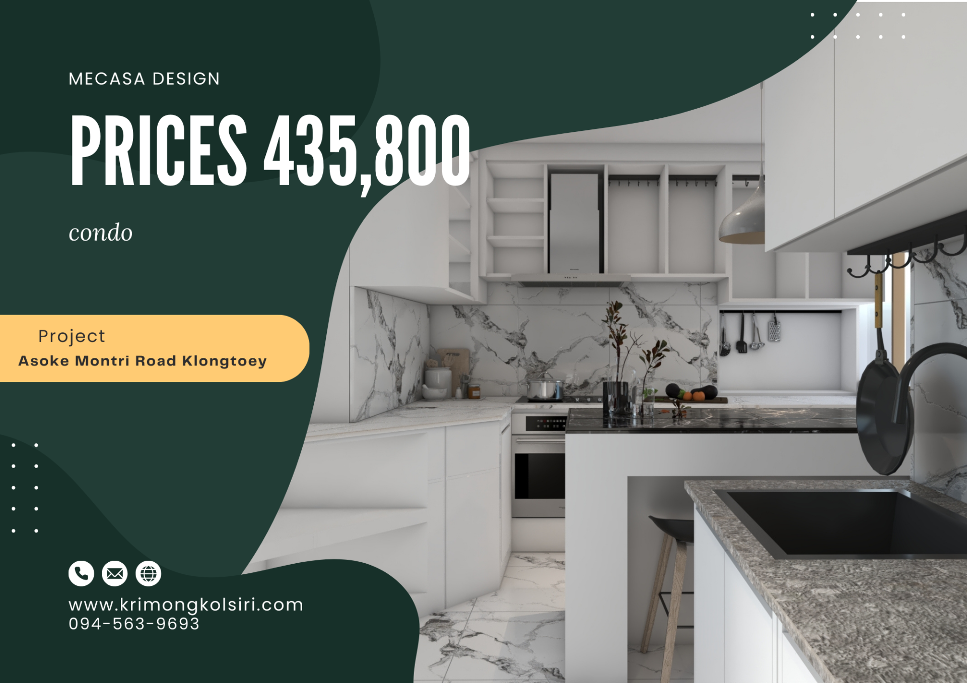 Asoke Towera Apt | งานออกแบบและตกแต่งภายใน พร้อมติดตั้งบิวท์อินเฟอร์นิเจอร์ครบวงจร