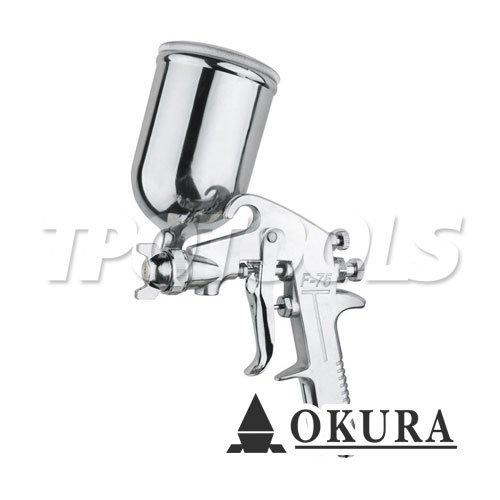 F-75G กาพ่นสีใช้ลม กระป๋องบน ขนาดปาก 1.5 มม. 400CC ความจุลม 185 ลิตร/นาที OKURA