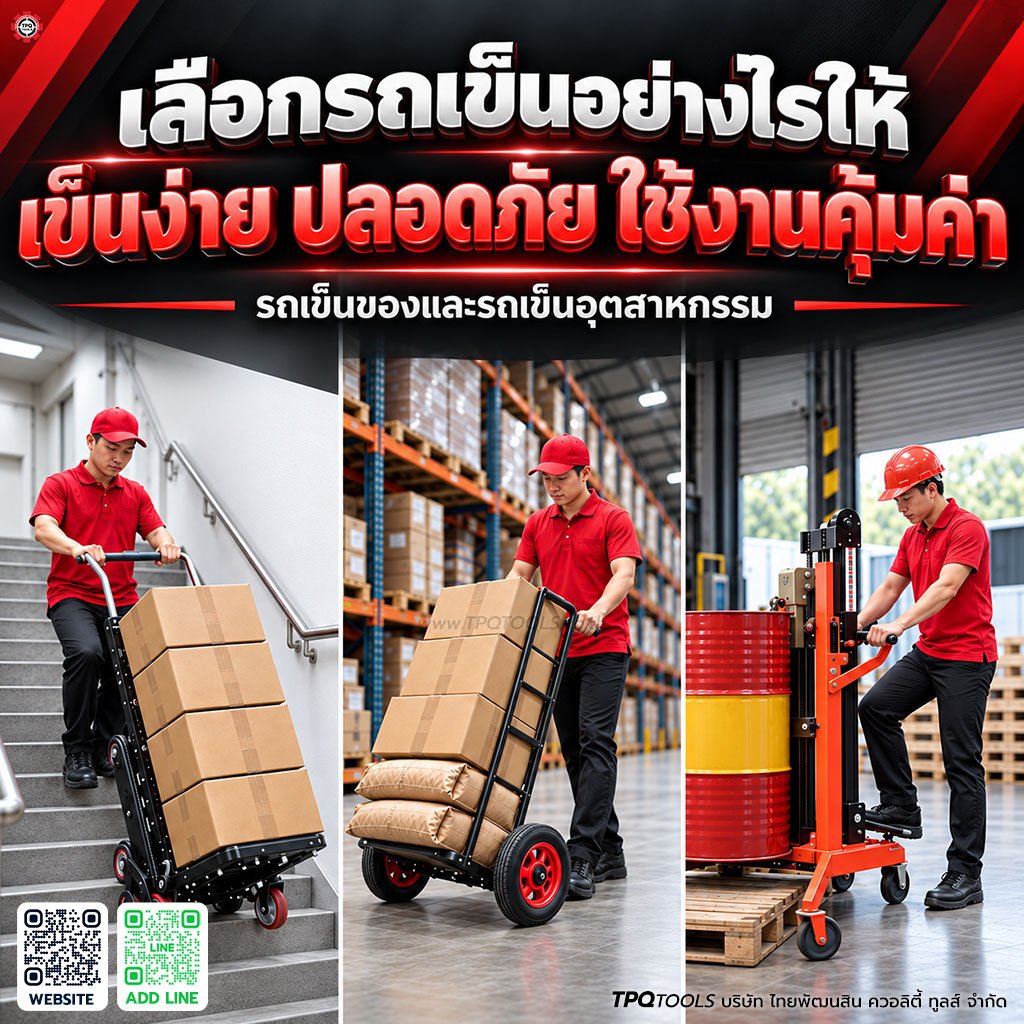 TPQTOOLS บริษัท ไทยพัฒนสิน ควอลิตี้ ทูลส์ จำกัด ตัวแทนจำหน่าย JUMBO, SANKI, HEAVY, OKURA, STANLEY รถเข็นอุตสาหกรรม รถเข็นของ รถเข็นเหล็ก รถเข็นพื้นเรียบ รถเข็น 2 ล้อ รถเข็นพับได้ รถเข็นงานหนัก รถเข็นอเนกประสงค์