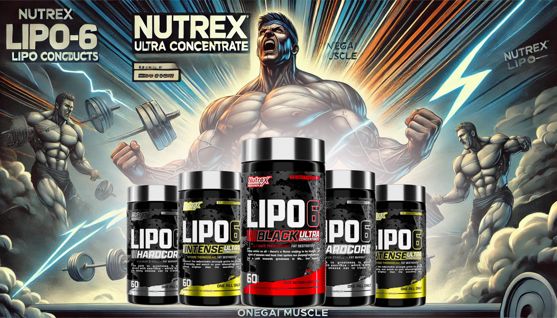 Nutrex Lipo-6: ความแตกต่างระหว่าง Intense, Hardcore และ Black Ultra Concentrate Fat Burners