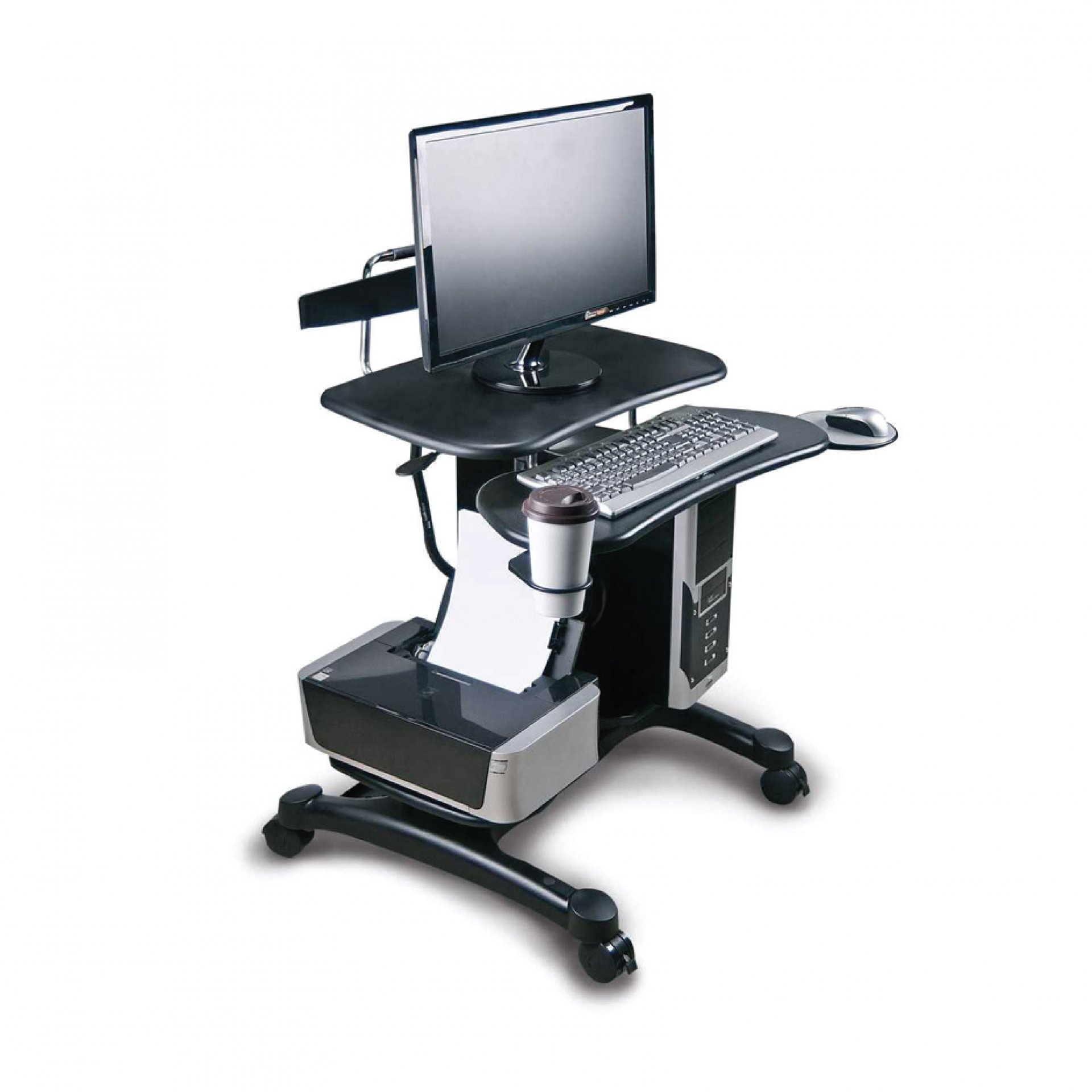 Sit Stand Mobile Computer Desk (AIDATA)PCC004P