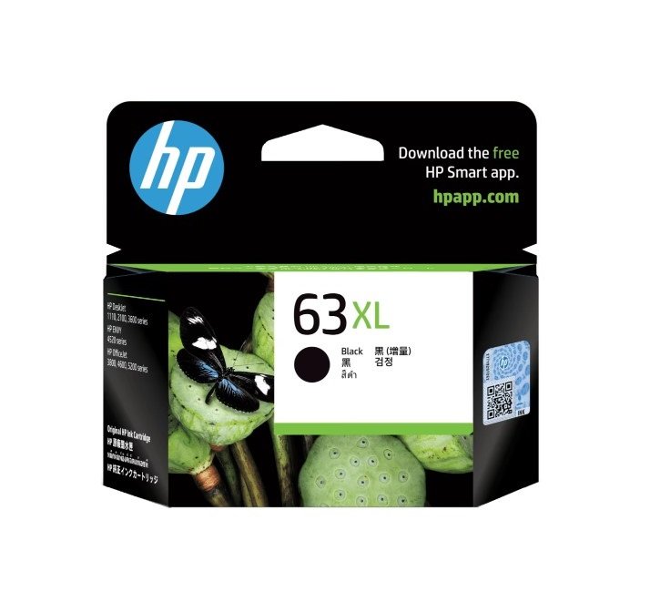 HP 63XL High Yield Black Original Ink Cartridge - (F6U64AA) สีดำ