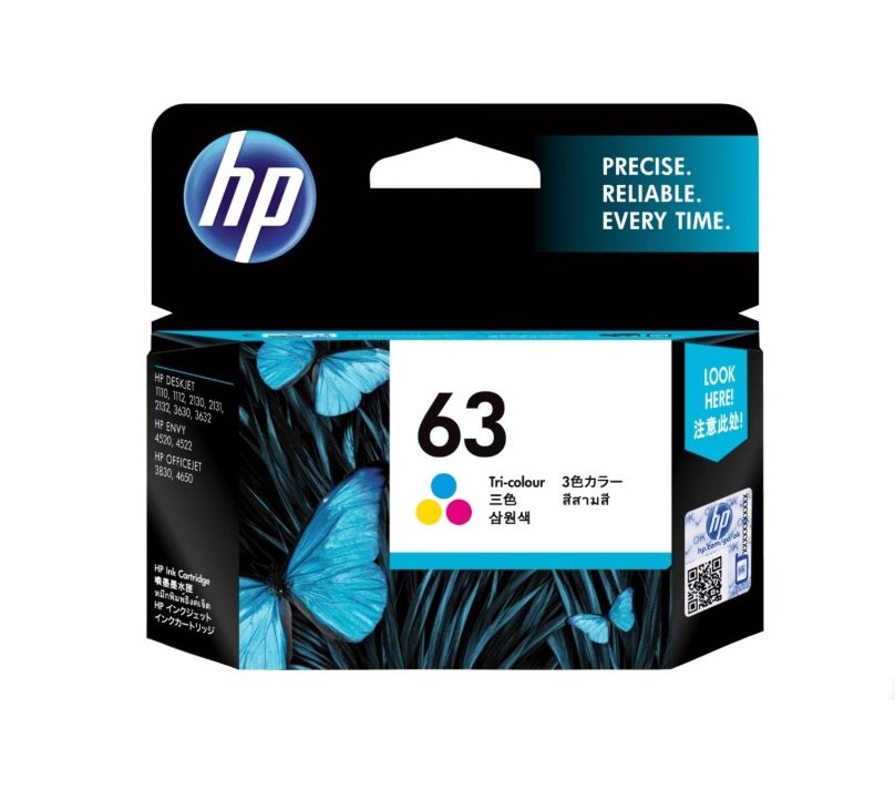 HP 63 F6U61AA Tri-color ตลับหมึกอิงค์เจ็ท 3 สี