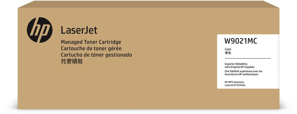HP W9021MC Cyan Managed LaserJet Toner Cartridge หมึกพิมพ์เลเซอร์เอชพี รับประกันศูนย์บริการของแท้แน่นอน