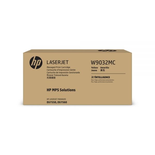 HP W9032MC Yellow Managed LaserJet Toner Cartridge หมึกพิมพ์เลเซอร์เอชพี รับประกันศูนย์บริการของแท้แน่นอน
