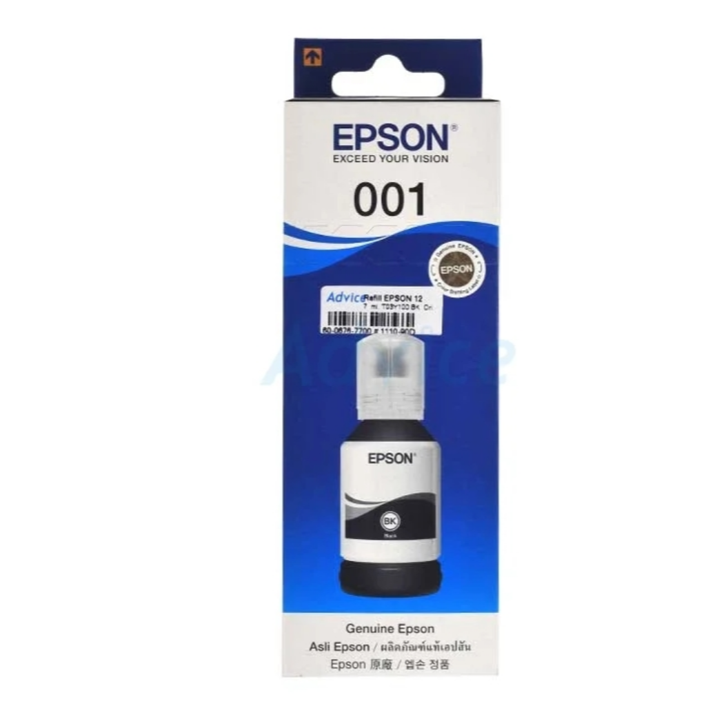 Epson T03Y100 (001) Black 127 ml.น้ำหมึกเติมแบบขวด (สีดำ) ของแท้ รับประกันศูนย์