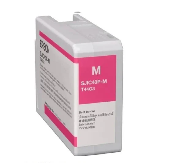 ตลับหมึกสี Epson C13t44g300 ColorWorks Magenta Ink Cartridge (สีม่วงแดง) For C6050, C6550 ของแท้ ประกันศูนย์