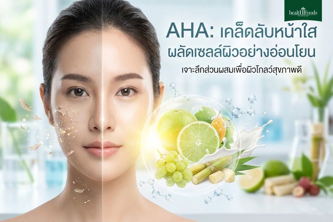 เจาะลึก "AHA" คืออะไร? ทำไมอยากหน้าใสต้องมีติดบ้าน (ฉบับมือใหม่เข้าใจง่าย)