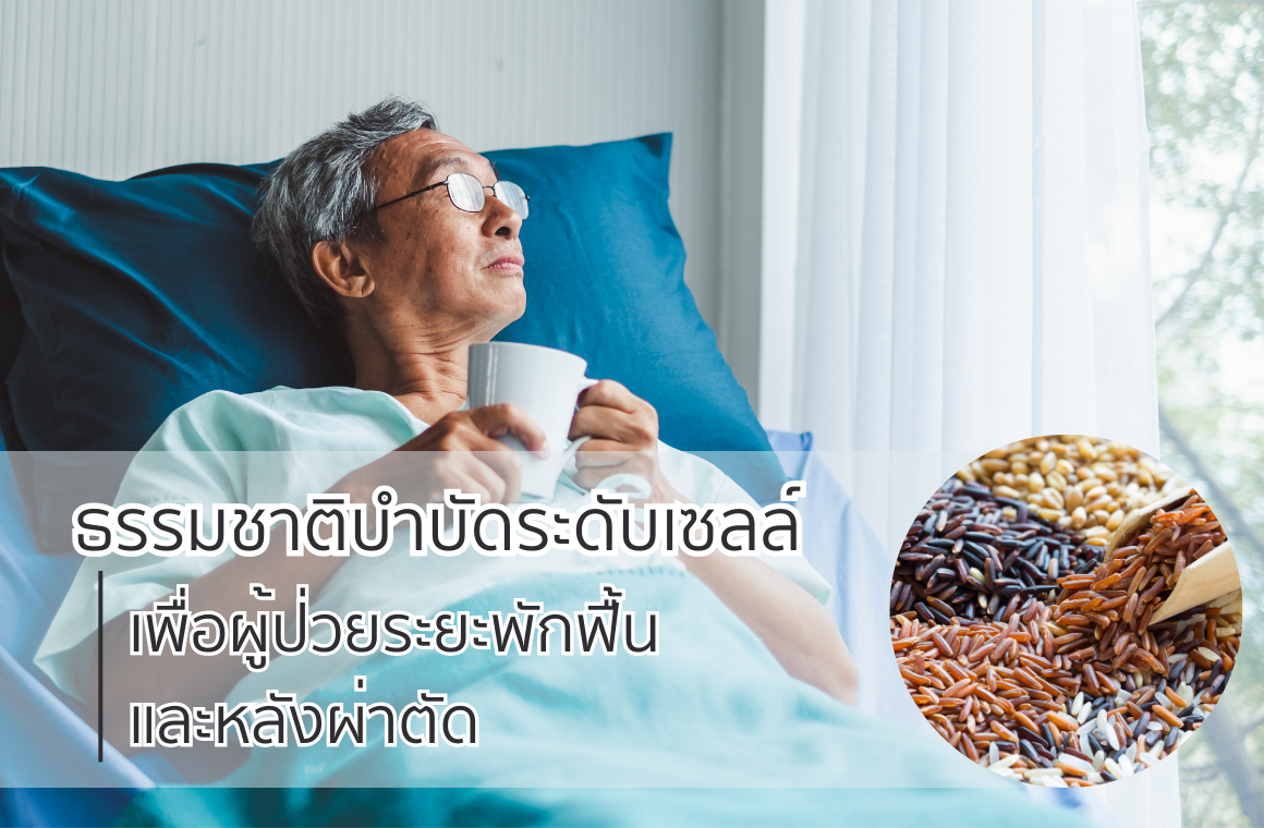 ธรรมชาติบำบัดระดับเซลล์ เพื่อผู้ป่วยพักฟื้นและหลังผ่าตัด ธรรมชาติบำบัดระดับเซลล์ เพื่อผู้ป่วยพักฟื้นและหลังผ่าตัด