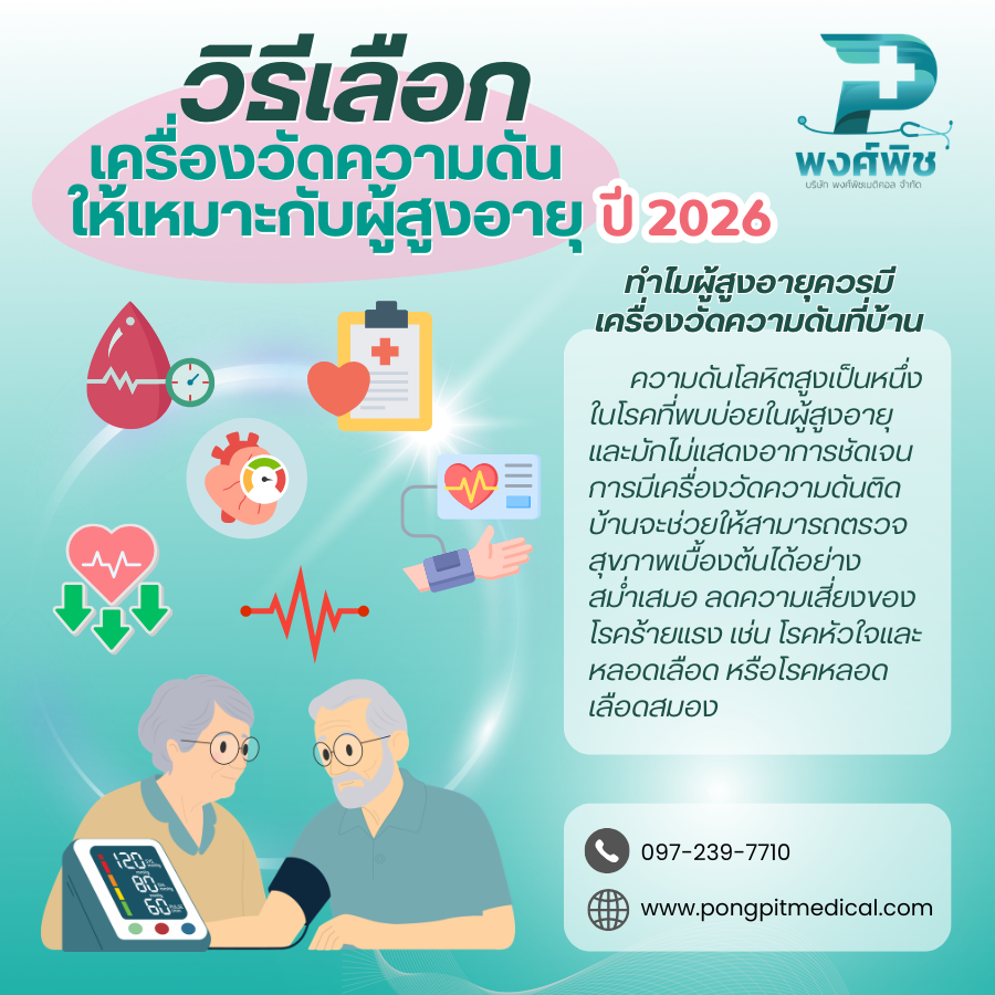 วิธีเลือกเครื่องวัดความดันให้เหมาะกับผู้สูงอายุ ปี 2026