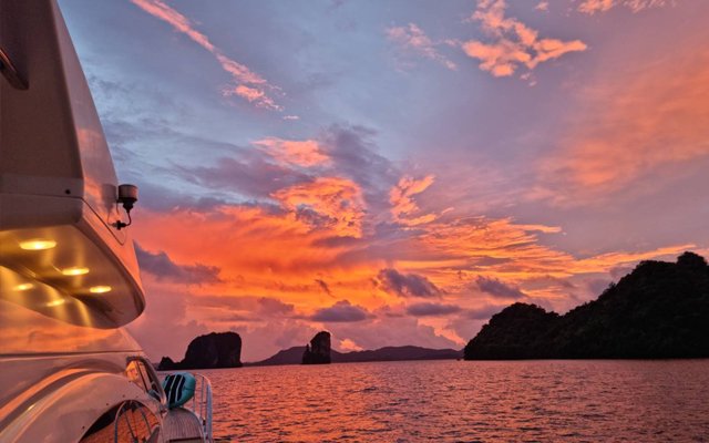 morning time on yacht