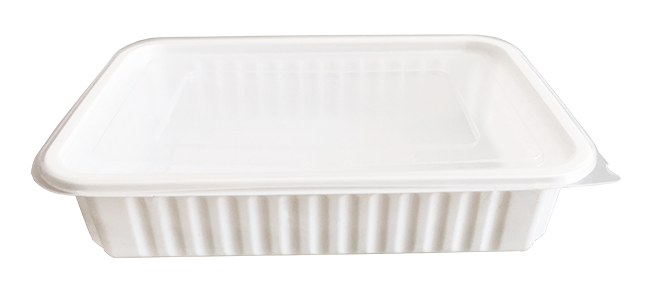 กล่องอาหาร 1 ช่อง PP 500 ml. สีขาว