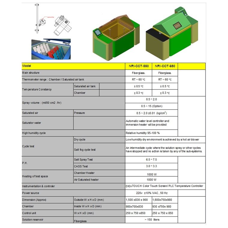 Cyclic corrosion  chamber