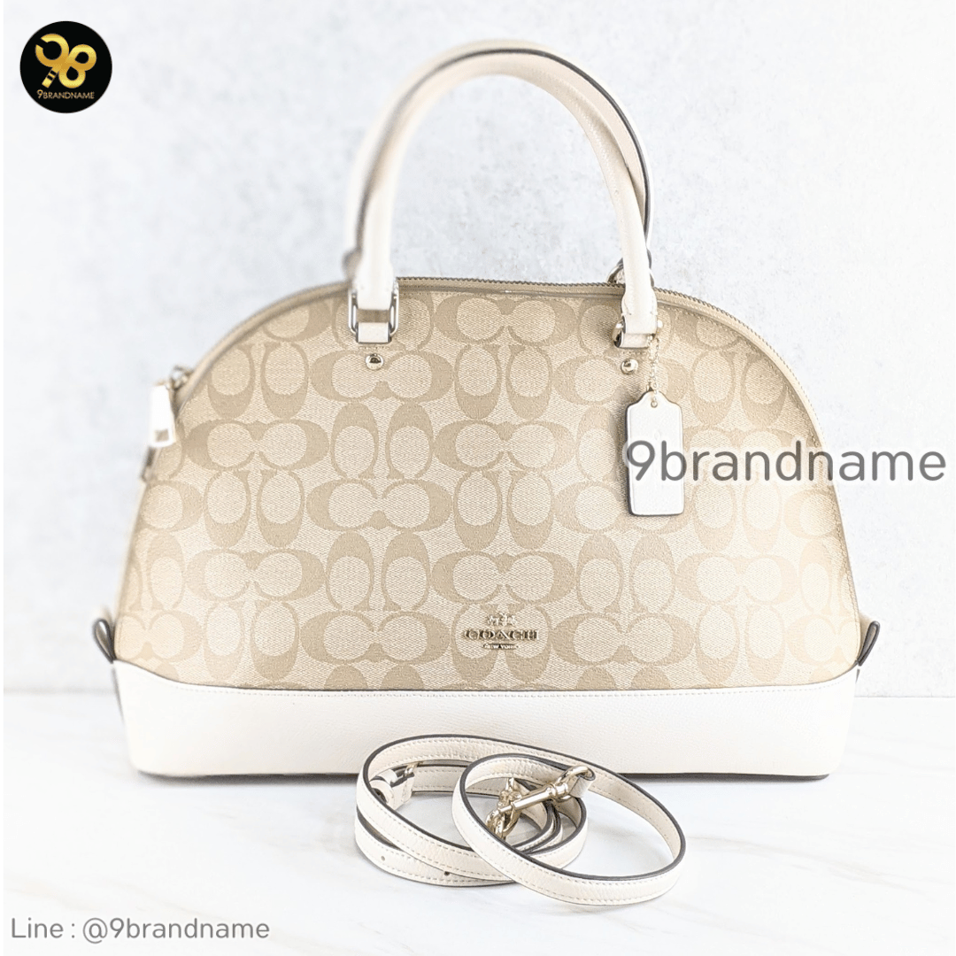 Coach  SIERRA SATCHEL IN SIGNATURE COACH F37233 IMITATION-GOLD/LIGHT-KHAKI/CHALK