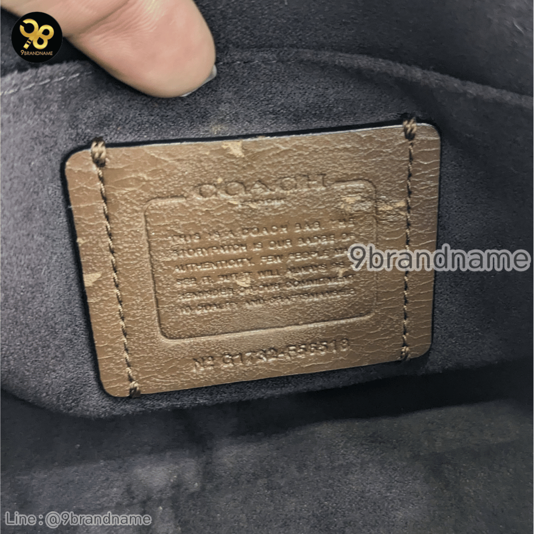 Coach Top handle pouch in signature debossed patent leather
