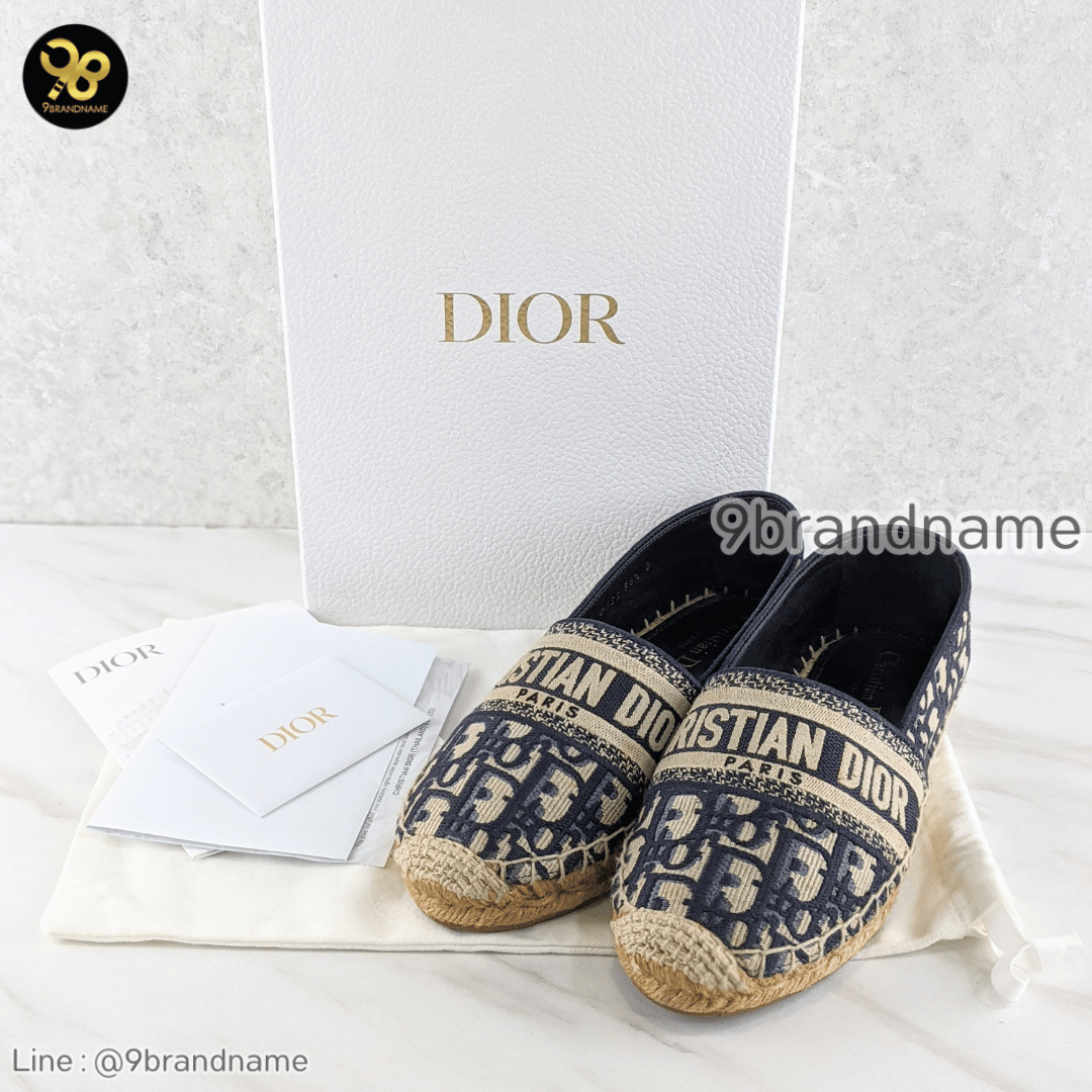 Christian Dior Granville Espadrille In Deep Blue