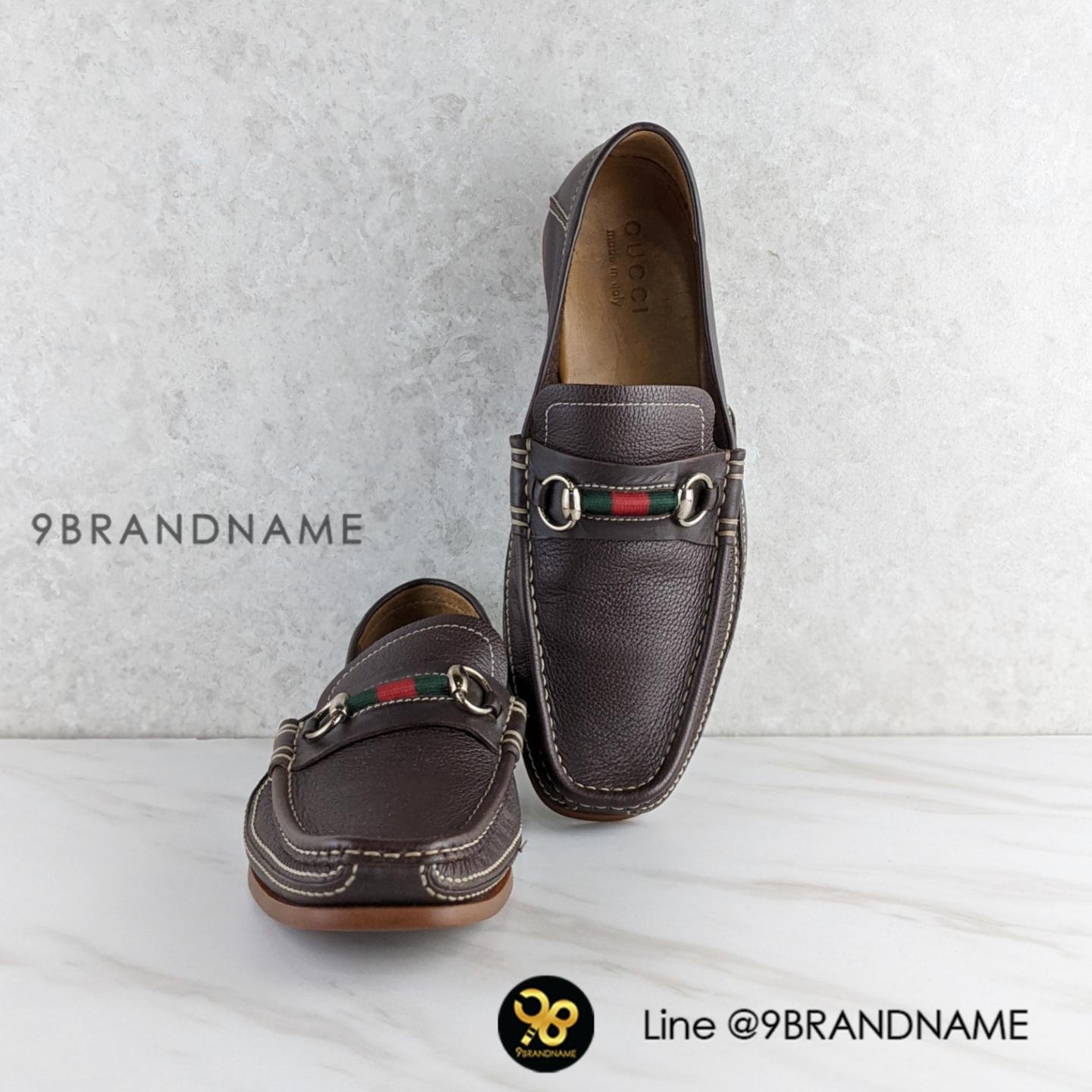 Gucci bit loafer 154021 cowhide calf sherry line slip-on