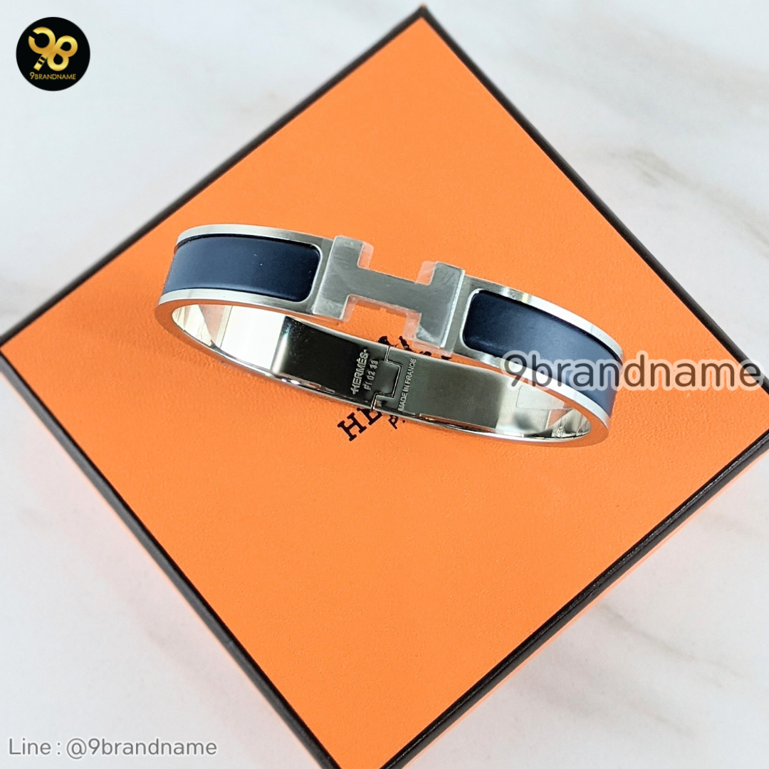 Hermes	Clic HH bracelet T6 bleu de Biarritz mat	Steel