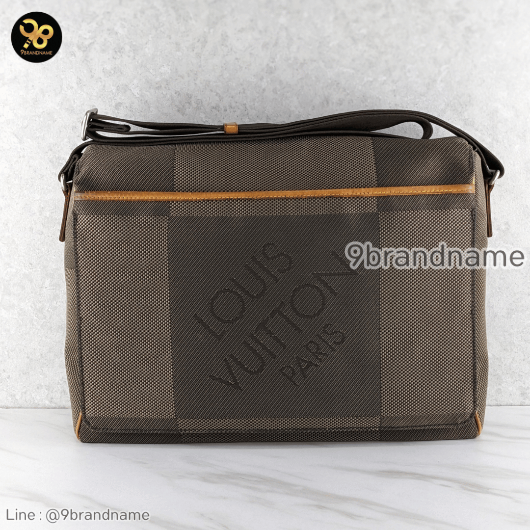 Louis Vuitton Terre Damier Geant Messenger cloth weekend bag