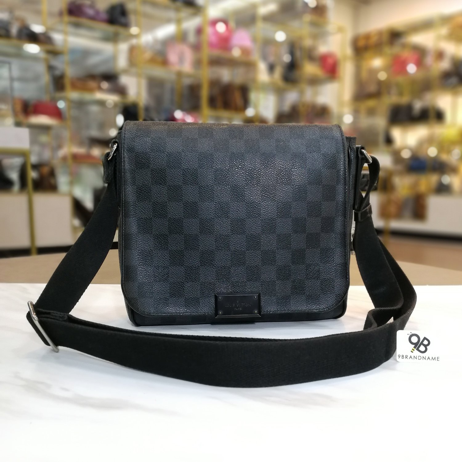 Used Louis Vuitton District PM Damier Graphite 9brandname