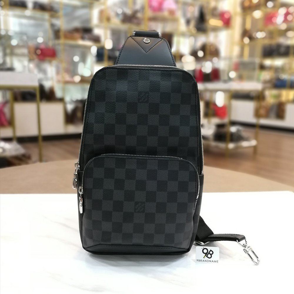 Vintage Louis Vuitton Shoulder Backpack Louis Vuitton Avenue Sling Bag Damier Graphite Canvas N41719 Vintage Louis Vuitton Shoulder Backpack Louis Vuitton Avenue Sling Bag Damier Graphite Canvas N41719