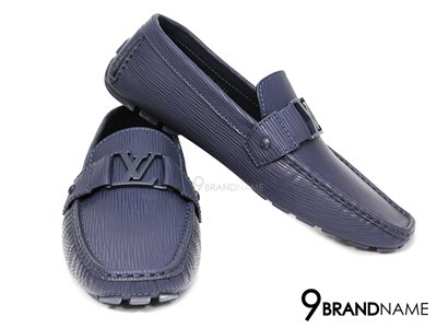 Louis Vuitton Shoes Mocassin Monte Carlo Blue EPI 2016 Size 10 = 44.5