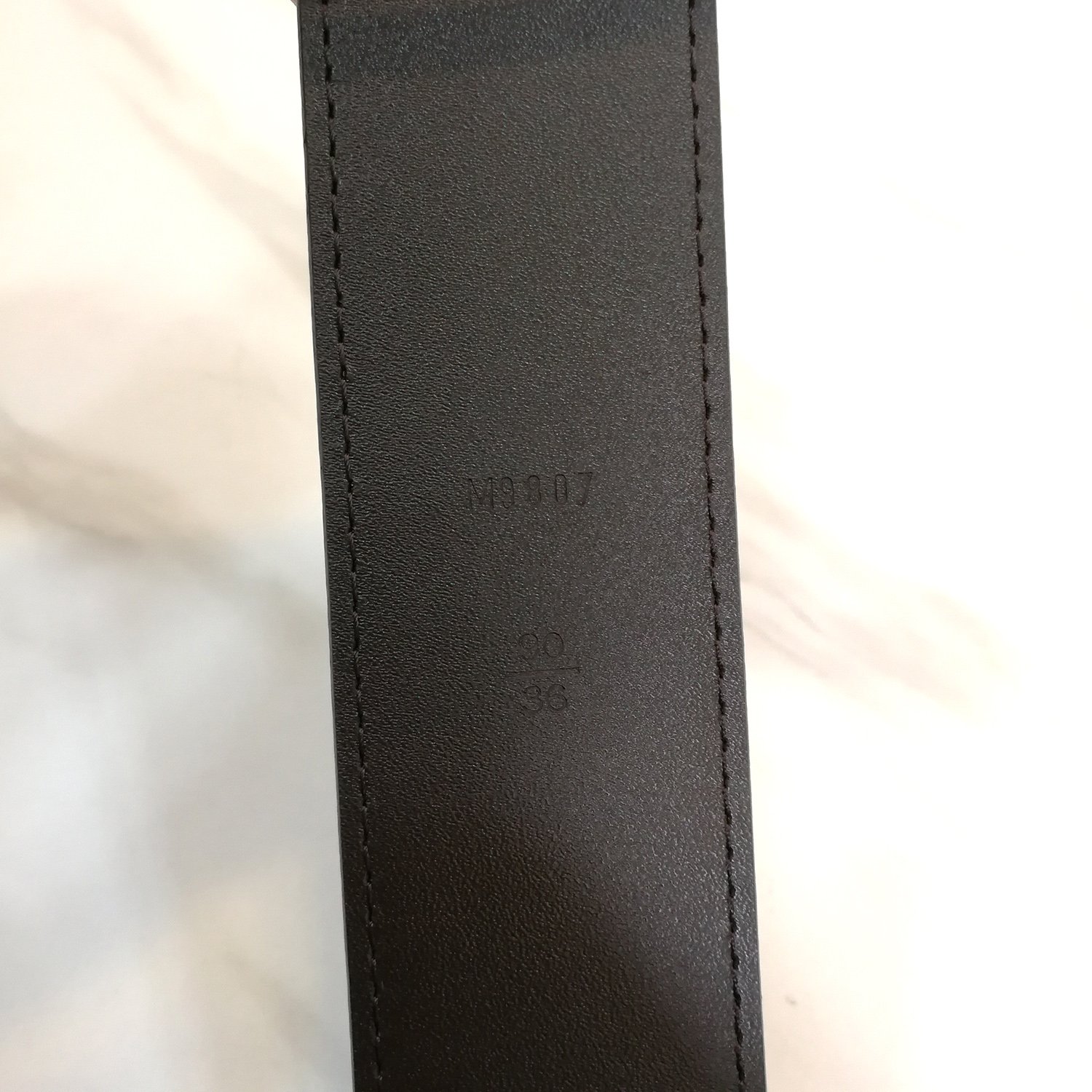 Louis Vuitton Belt LV Initiales Damier Ebene Canvas Size 90 cm M9807 9brandname