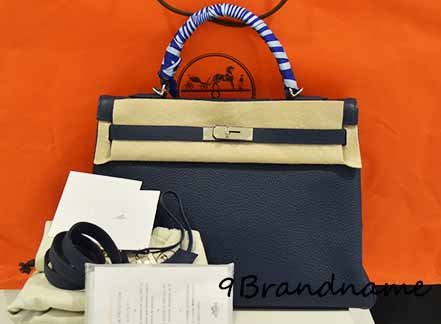 Hermes kelly cheap navy blue