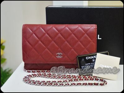 Chanel Wallet On Chain WOC Red Caviar SHW กระเป๋าสะพายใบเล็ก อเนกประสงค์ค่า เป็นเป๋าสตางค์ หรือสะพายออกงานก็สวยค่า