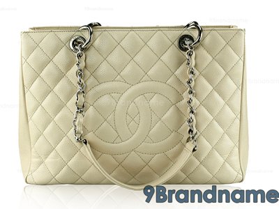 Chanel GST Grand Shopping Tote Beige Caviar SHW - Used Authentic Bag