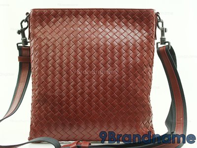 Bottega Veneta Burnt Red Intrecciato VN Cross Body Messenger - Used Authentic Bag