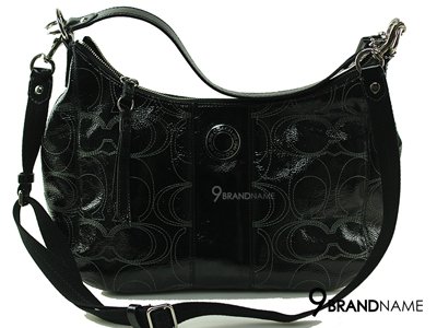 Coach Black Patent Shoulder&Crossbody Bag - Used Authentic Bag  กระเป๋าโคช หนังแก้วสีดำสะพายไหล่ได้สะพายยาวได้ค่ะ ขายกระเป๋าของแท้นะค่ะ