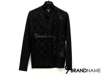 Louis Vuitton Overcoat Black Sequined