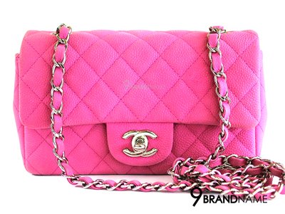 Chanel Classic 8 Caviar Suede HotPink SHW