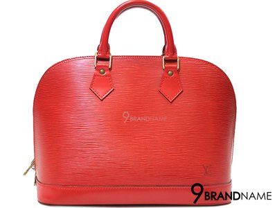 Louis Vuitton Alma PM EPI Red Color - Used Authentic Bag กระเป๋า หลุยส์ วิตตอง อาวม่า สีแดง ลายไม้ ไซส์PM สีสวย ลายไม้ชัด ของแท้ มือสอง สภาพดีค่ะ