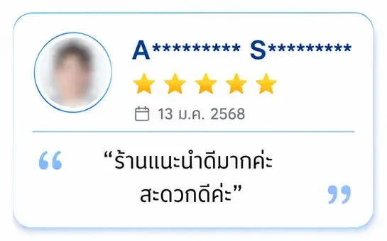 รีวิว Google ร้านแนะนำดีมากค่ะ สะดวกดีค่ะ