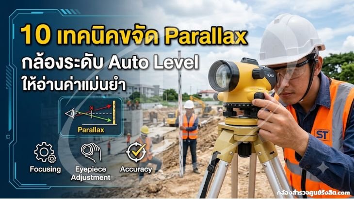 10 เทคนิคขจัด Parallax กล้องระดับ Auto Level ให้อ่านค่าแม่นยำ