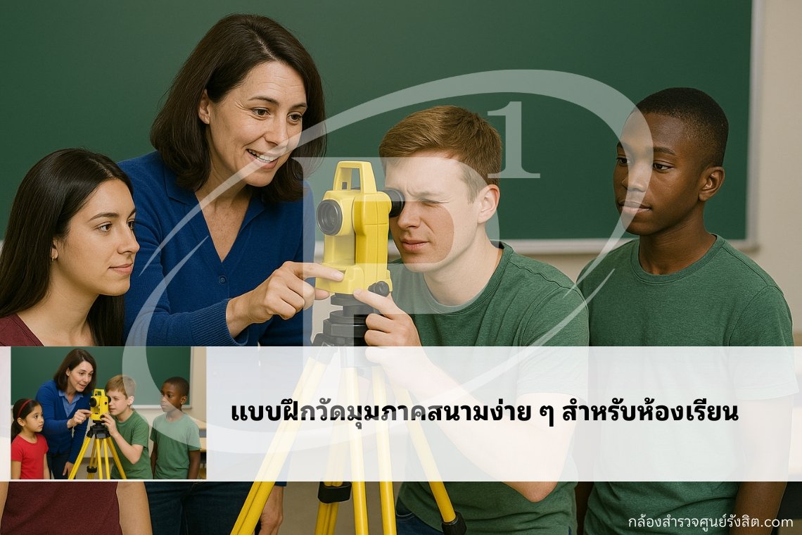 แบบฝึกวัดมุมภาคสนามง่าย ๆ สำหรับห้องเรียน 