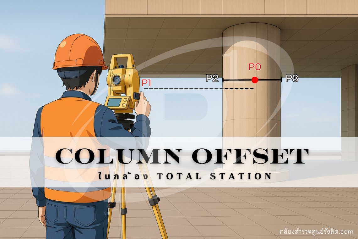 โปรแกรม COLUMN OFFSET ในกล้อง total station