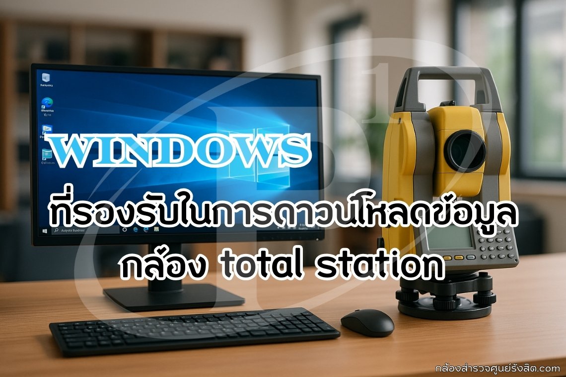 Windows ที่รองรับในการดาวน์โหลดข้อมูล กล้อง total station