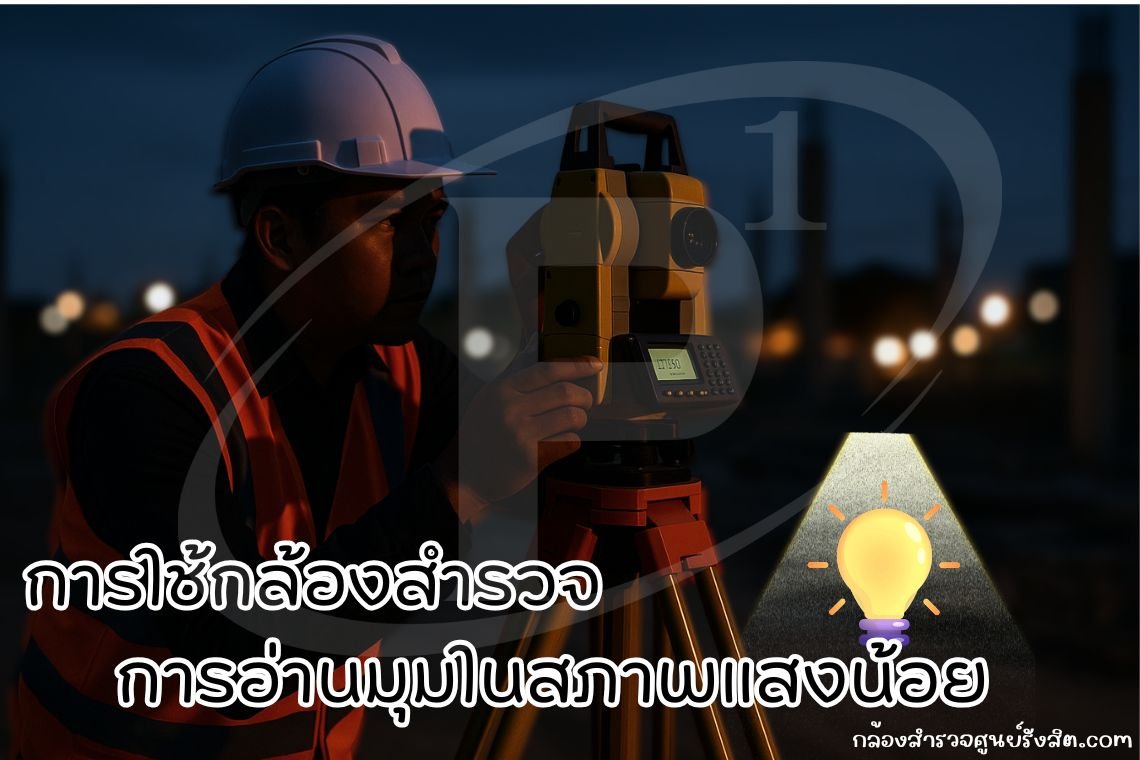 การใช้กล้องสำรวจกับการอ่านมุมในสภาพแสงน้อย