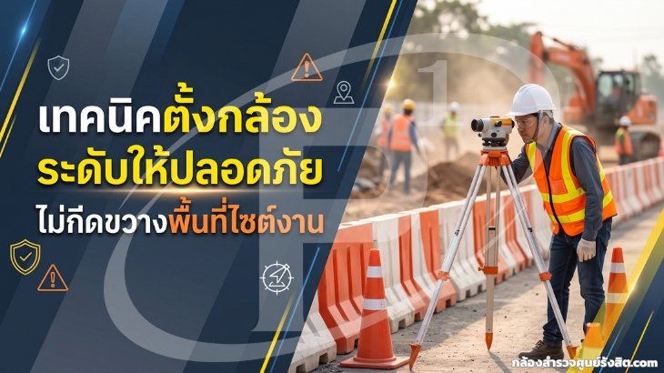 เทคนิคตั้งกล้องระดับให้ปลอดภัย ไม่กีดขวางพื้นที่ไซต์งาน