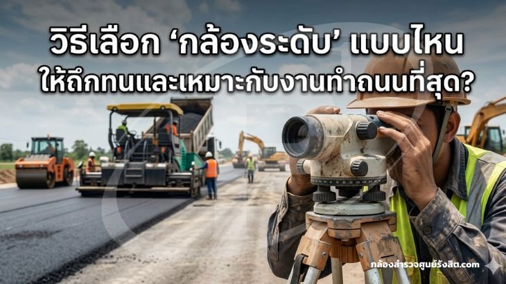 วิธีเลือก "กล้องระดับ" แบบไหน ให้ถึกทนและเหมาะกับงานทำถนนที่สุด?