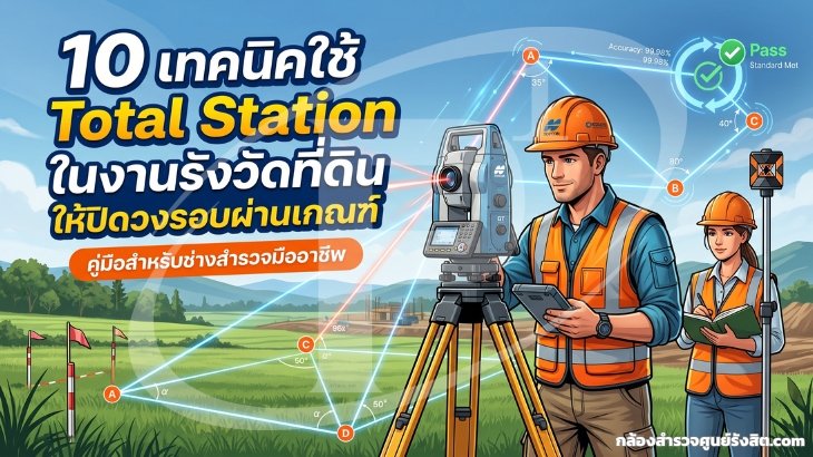 10 เทคนิคใช้ Total Station ในงานรังวัดที่ดิน ให้ปิดวงรอบผ่านเกณฑ์