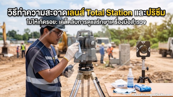 วิธีทำความสะอาดเลนส์ Total Station และปริซึม ไม่ให้เกิดรอย