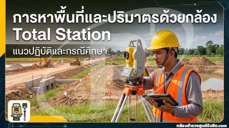 การหาพื้นที่และปริมาตรด้วยกล้อง Total Station