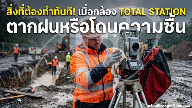 สิ่งที่ต้องทำทันทีเมื่อกล้อง Total Station ตากฝนหรือโดนความชื้น