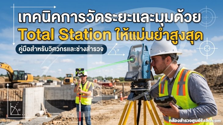 เทคนิคการวัดระยะและมุมด้วย Total Station ให้แม่นยำสูงสุด