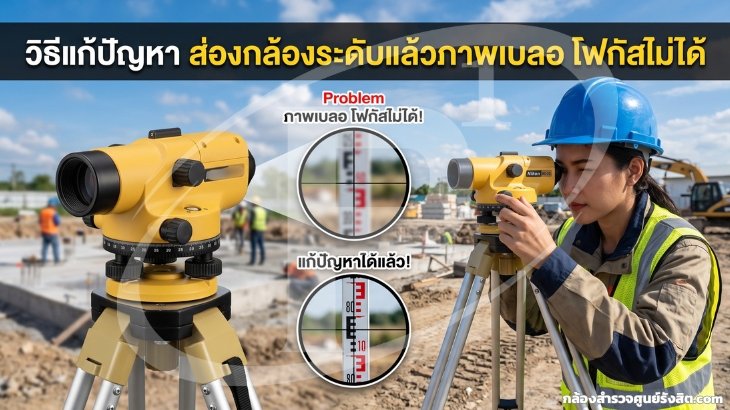 วิธีแก้ปัญหา ส่องกล้องระดับแล้วภาพเบลอ โฟกัสไม่ได้