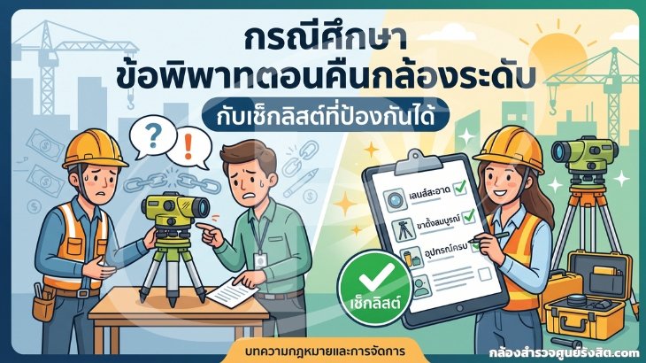 กรณีศึกษา ข้อพิพาทตอนคืนกล้องระดับ กับเช็กลิสต์ที่ป้องกันได้